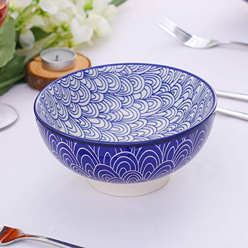 vancasso Takaki Cuencos de Cereal de Porcelana, 4 Piezas Ø 15,2 cm Cuenco de Postre, Fos, Fruta