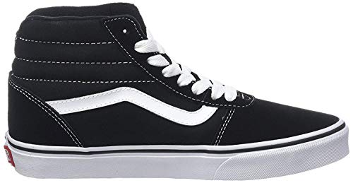 Vans Ward Hi Hombre, Zapatillas Altas, Negro (Suede/Canvas) Black/White C4R, 42 EU