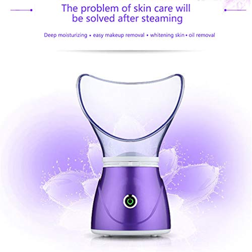 Vaporizador Facial Inhalador Vapor Profesional Sauna Facial Spa para Mascarilla Hidratante Sinusitis con Poros Aromaterapia con Temporizador y Difusor Extracto Espinillas Cuidado la Piel,Púrpura