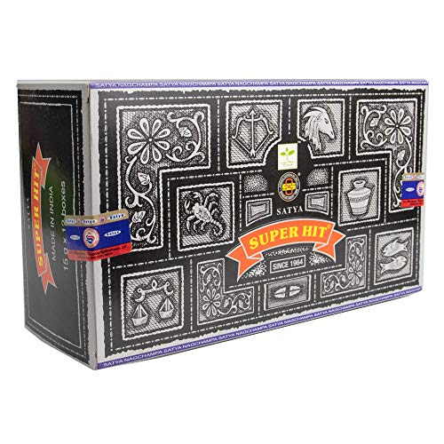 Varillas de incienso Satya Nag Champa, muchos aromas, 12 unidades de 15 g, SUPER HIT