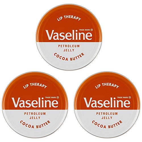 Vaseline Vaselina Bálsamo Labial 20g - Paquete de 3 (3x Manteca de Cacao/Cocoa Butter)