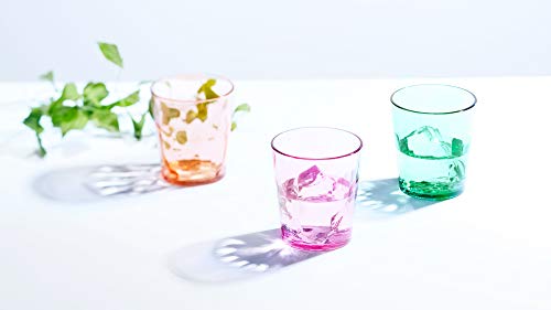 Vasos de Plástico de Colores Para Beber de 400 ml con Calidad Superior - Juego de 6 - Plástico Tritán Irrompible - Libres de BPA - 100% Fabricados en Japón (Colores Surtidos)
