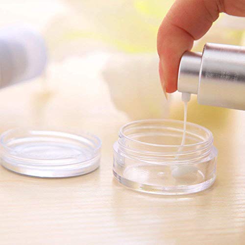 Vaugan 100 Piezas 5ml Transparente Plástico Maceta Botes Cosmético Contenedores Muestras Recipiente Manualidades Mini Botella