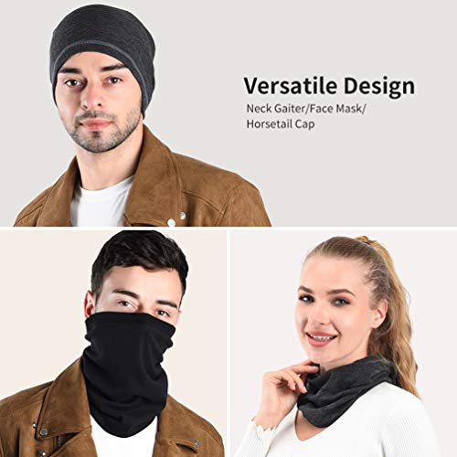VBIGER Calentador de Cuello Mascarilla para Hombres y Mujeres Pasamontañas Bufanda de Invierno Braga Cuello Suave para Correr Esquí Moto Bicicleta