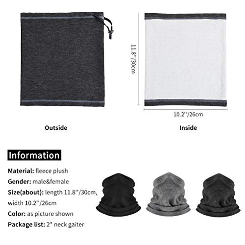 VBIGER Calentador de Cuello Mascarilla para Hombres y Mujeres Pasamontañas Bufanda de Invierno Braga Cuello Suave para Correr Esquí Moto Bicicleta