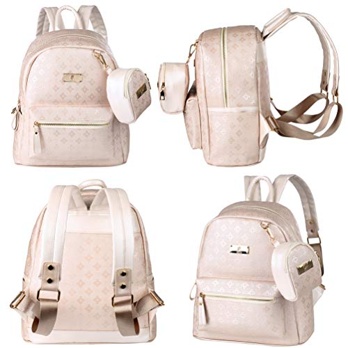 Vbiger Mochilas Mujer de Cuero PU Mochila de Moda Ocio 2 en 1 para Ocio Viaje