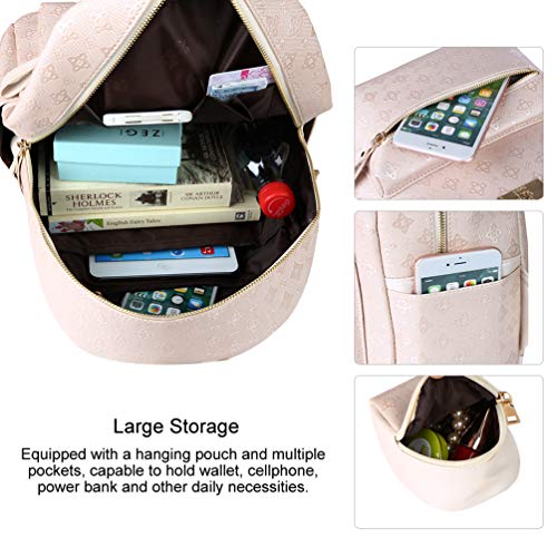 Vbiger Mochilas Mujer de Cuero PU Mochila de Moda Ocio 2 en 1 para Ocio Viaje