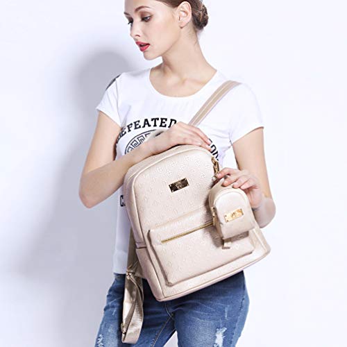 Vbiger Mochilas Mujer de Cuero PU Mochila de Moda Ocio 2 en 1 para Ocio Viaje