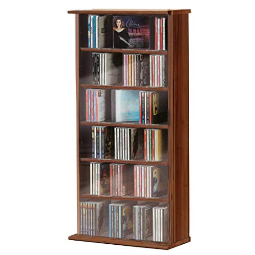 VCM Vostan-Torre para CD/DVD, para 150 CDs, sin Puerta de Cristal, Vetas de Nogal