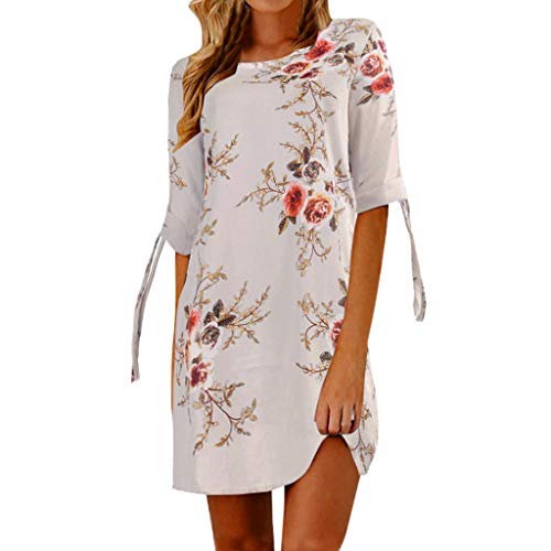 Vectry Vestidos Vestidos Mujer Casual Verano Vestidos Sexys Y Elegantes Moda Mujer 2019 Rebajas Vestidos Vestidos De Mujer Verano Vestidos De Fiesta para Comuniones Vestidos (Blanco, XXL)