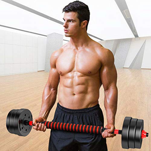 Veemoon Ajustables Juego de Mancuernas Conjunto de Pesas Barra Kettlebell 20Kg Dumbbell Barbell Desmontable Pesos para Hombres Mujeres Home Gym Fitness Pérdida De Peso Entrenamiento de Ejercicios