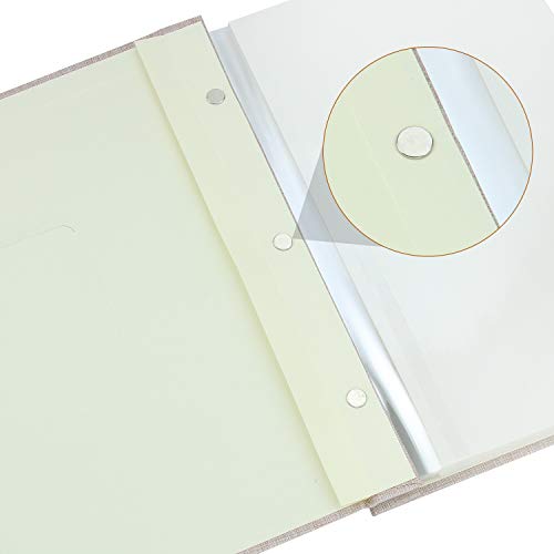 VEESUN Álbum de Fotos para Pegar Lino Álbum Scrapbooking DIY Scrapbook Boda del cumpleaños del día de San valentín niña su mamá Amigas, Beige