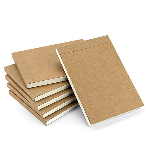 VEESUN Bloc de Dibujo A6, 6pcs Libreta Pequeña Diarios Cuaderno de Notas en Blanco para Escolar Escribir Professor Viajes o Como un Diario, 14.5 x 10.5cm