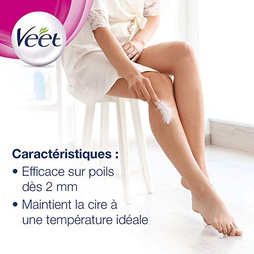 Veet Kit SpaWax Chauffe Cire Electrique et 6 recharges de cire - Epilation Cire Chaude sans Bande