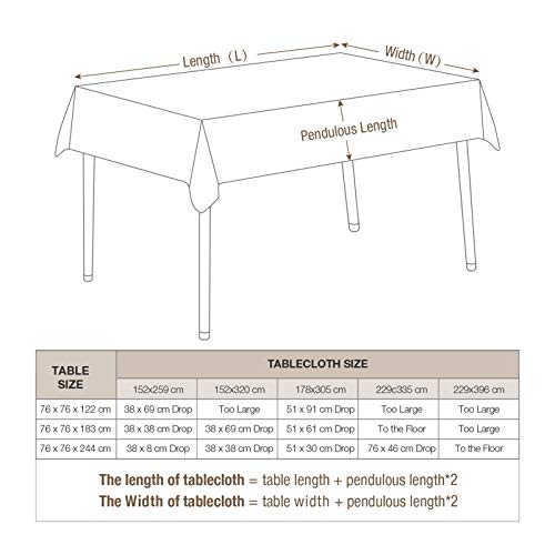 VEEYOO Mantel Rectangular 100% Poliéster Mantel Oblongo para Despedida de Soltera - Cubierta de Mesa Ovalada Suave y Sólida para Bodas Restaurante Fiesta Buffet Mesa (Turquesa, 152x259 cm)