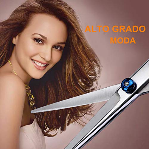 VEGCOO 13PCS Tijeras de Peluquería Profesional Kit, Acero Inoxidable Tijeras De Pelo Salón con Capa de Barbero y Peine, Tijeras para el Cabello Barbero para Hombres y Mujeres