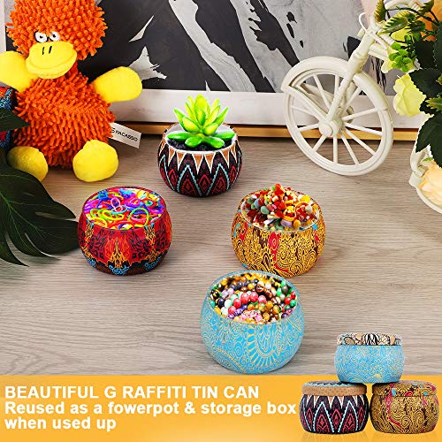 velas aromaticas Caja de regalo,Cera de soja，4.4OZ, puede arder durante 120 horas,Regalos para damas, velas de descompresión enlatadas portátiles, yoga,Bañarse, cumpleaños, día de San Valentín.