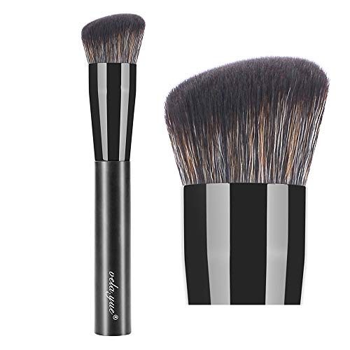 vela.yue Brocha Base Pincel Fondo de Maquillaje Líquida Cremosa Rostro Redonda y Angular
