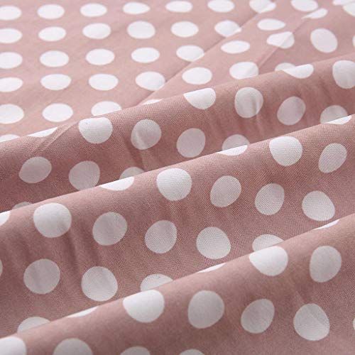 VEMOW Faldas Mujer Vestido De Playa Sin Mangas con Estampado De Puntos De Verano Casual para Mujer Faldas(Rosado,XXL)