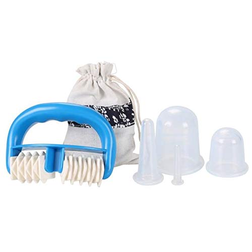 Ventosas de silicona para masaje al vacío anticelulítico - rodillo para - Pack: 5psc transparente