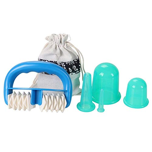 Ventosas de silicona para masaje al vacío anticelulítico - rodillo para - Pack: 5psc transparente