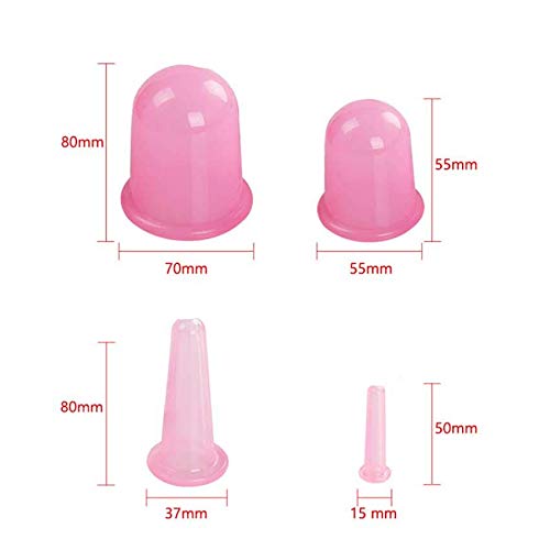 Ventosas de silicona para masaje al vacío anticelulítico - rodillo para - Pack: 5psc verde