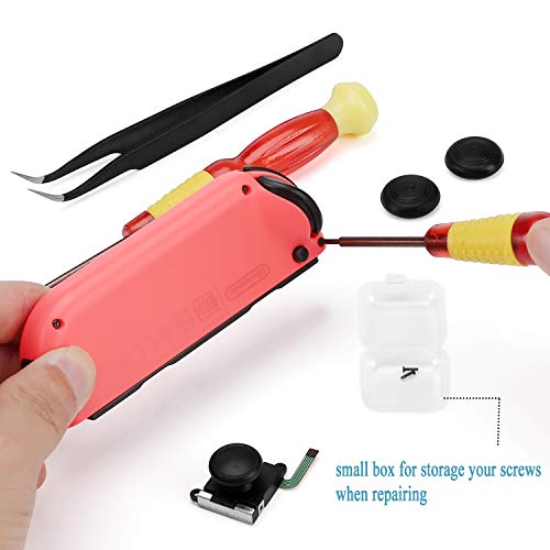 Veperain 2 paquetes de 3D Joysticks Analógicos para Nintendo Switch Joy-Con, con Destornillador Herramientas de Reparación，4 ThumbStick