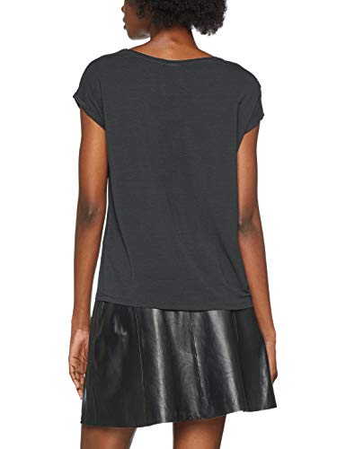 Vero Moda Vmava Plain SS Top Ga Noos Camiseta, Gris (Asphalt Asphalt), 38 (Talla del Fabricante: Small) para Mujer