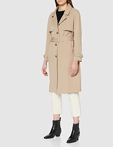 Vero Moda Vmdonnaexport Ss20 Long Jacket Boos Gabardina, Marrón, S para Mujer