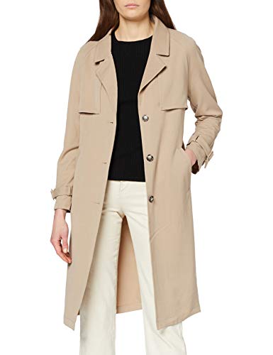 Vero Moda Vmdonnaexport Ss20 Long Jacket Boos Gabardina, Marrón, S para Mujer