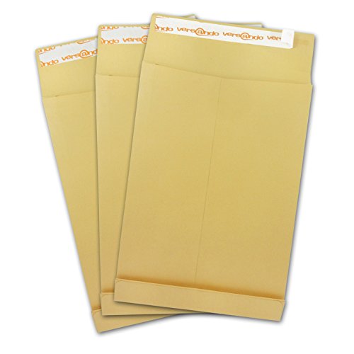 versando - 100 sobres de envío color marrón DIN B4 (250x353 mm) 4 cm solapa de protección