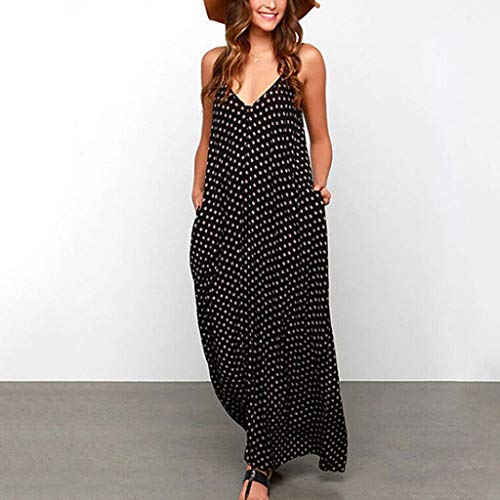 Vestidos para Mujer,Fiesta Vestido Verano Impresión Vestido de Noche Estampado Casual Sexys Cuello en v Vestidos Cortos Vestidos Bohemios Punto de Onda Falda de Playa vpass