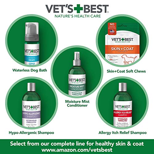 Vet's Best Moisture Mist Dog Dry Skin Conditioner y Detangler Spray, Alivia la Picazón de la Piel, Refresca y Calma, 470ml