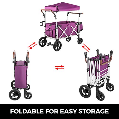 VEVOR Carrito Bebe Silla de Paseo Silla de Paseo Ligera Carro Bebe Cochecito de Bebé Carrito Bebé Silla de Paseo para Niños de 3-7 Años Color Morado