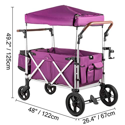 VEVOR Carrito Bebe Silla de Paseo Silla de Paseo Ligera Carro Bebe Cochecito de Bebé Carrito Bebé Silla de Paseo para Niños de 3-7 Años Color Morado