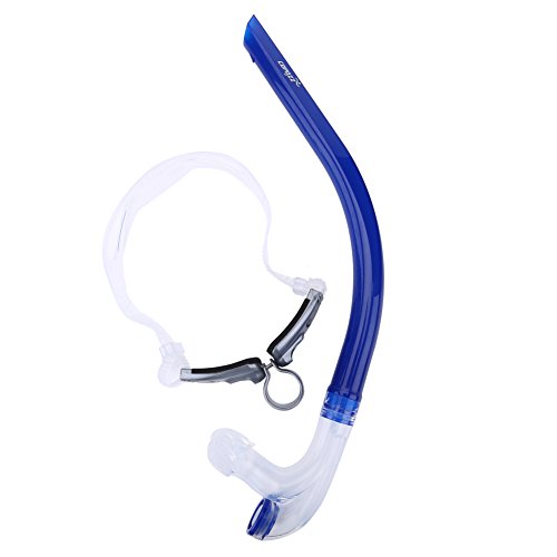 VGEBY1 Tubo de respiración de natación Frontal, Equipo de Snorkel de PU cómodo y Estable Buceo subacuático Accesorio de Snorkel(Azul)