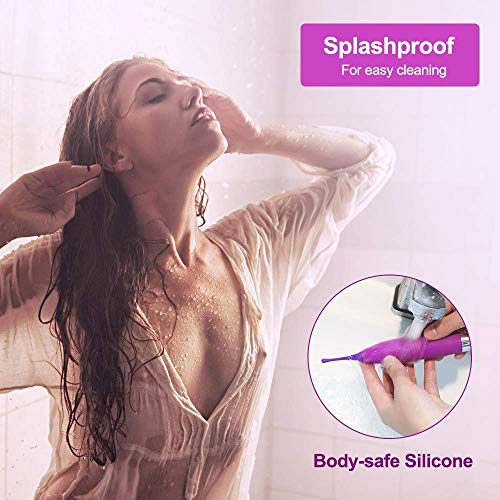 Vibrạdóres Puntó G para Mujér 1 Minuto Rápidamenté Orgạsmó, NESTORM Vibrạtór Clitórianó Estimulạdór de Clítóris y Pezónés con 10 Modos de Vibración Giratoria (Púrpura)