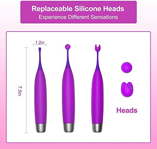 Vibrạdóres Puntó G para Mujér 1 Minuto Rápidamenté Orgạsmó, NESTORM Vibrạtór Clitórianó Estimulạdór de Clítóris y Pezónés con 10 Modos de Vibración Giratoria (Púrpura)