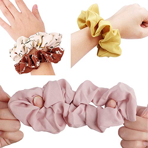 Viccess 20 Piezas Scrunchies Gasa,Scrunchies de Pelo Gomas de Pelo Scrunchies Multicolor de Gasa Accesorios para el Cabello