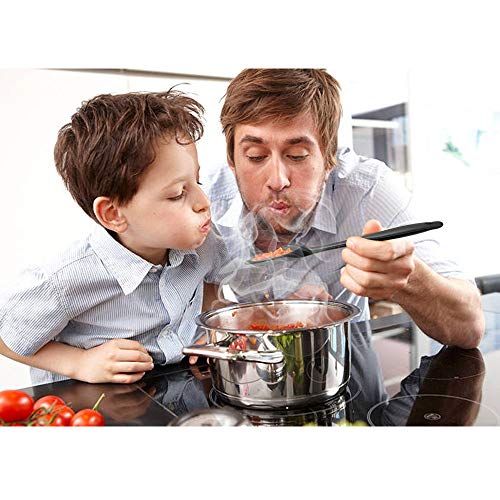 Vicloon Utensilios de Cocina de Silicona,Set de 6 Espátulas Silicona Incluye Hilvanado Cepillo, Espátula,Cuchara, No Tóxico, Antiadherente,Resistente al Calor,Utensilios para Cocina y Horneado (Negro)