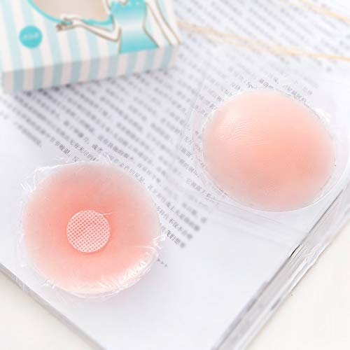 VicSec Pack de 3 Pares Pezoneras Reutilizables, Tapa de Pezones Silicona con Forma de Redonda Elegible Adhesiva Cubierta de Tetas Invisible