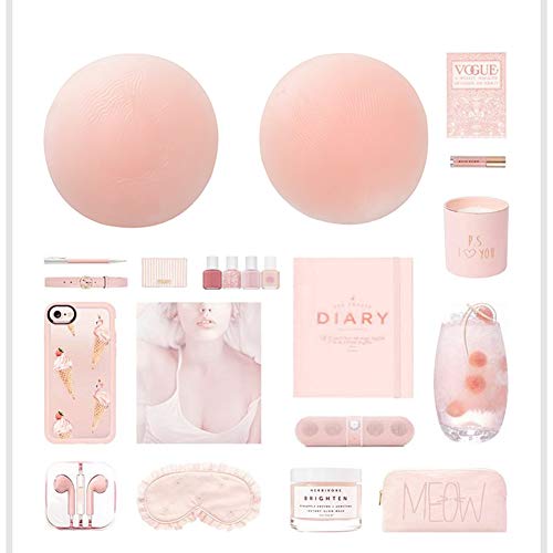 VicSec Pack de 3 Pares Pezoneras Reutilizables, Tapa de Pezones Silicona con Forma de Redonda Elegible Adhesiva Cubierta de Tetas Invisible