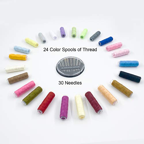 VICTARVOS Kit De costura, Costurero De Coser Accesorios Kit costura de Accesorios para Hogar, Principiantes, Adultos, Costurero con funda de transporte (negro)