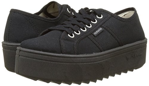 Victoria Basket Lona Plataf. Negra, Zapatillas para Hombre, 37 EU