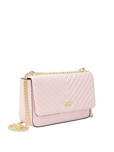 Victoria`s Secret - Bolso de hombro con diseño guateado en V tipo guijarro Bond Street - rosa