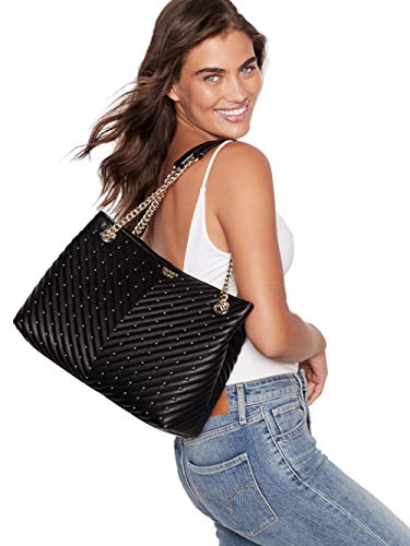 Victoria`s Secret - Bolso tote de hombro con guateado en V y tachuelas
