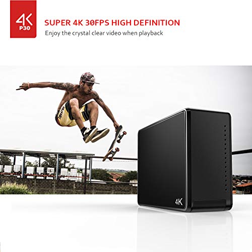 Victure AC900 Cámara Deportiva 4K 20MP Wi-Fi (Pantalla Táctil EIS Cámara Acción Impermeable 30M Amplio Angulo Ajustable Lapso de Tiempo Camara Lenta 2×1350mAh Baterías)