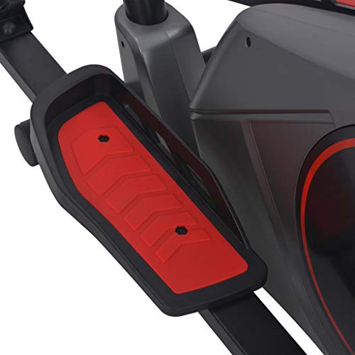 vidaXL Bicicleta Elíptica Casa Magnética Pulsómetro Pantalla LCD 8 Niveles Ajustables Bici Ejercicio Fitness Sensor Pulso Calorías Velocidad Distancia
