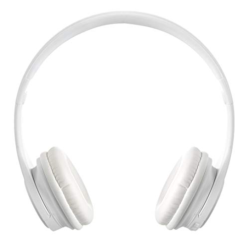 Vieta Pro Wave – Auriculares inalámbricos (Bluetooth, radio FM, micrófono integrado, entrada Auxiliar, reproductor Micro SD, plegables, autonomía 12 horas) blanco