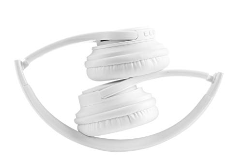 Vieta Pro Wave – Auriculares inalámbricos (Bluetooth, radio FM, micrófono integrado, entrada Auxiliar, reproductor Micro SD, plegables, autonomía 12 horas) blanco
